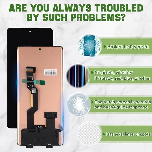 شاشة LCD جديدة لجهاز Moto G85 XT2427-3 /Edge 50 Fusion XT2429-1 استبدال مجموعة محول الأرقام لشاشة تعمل باللمس مع مجموعة أدوات إصلاح مطورة - أسود in Kuwait