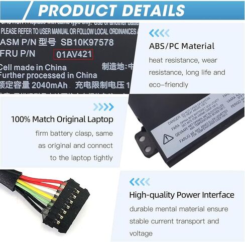01AV421 01AV419 T470 T480 بطارية داخلية لينوفو ثينك باد T470 T480 A475 A485 TP25 سلسلة دفتر FRU 01AV489 SB10K97577 SB10K97576 SB10K97578 01AV420 11.4V 24Wh in Saudi Arabia