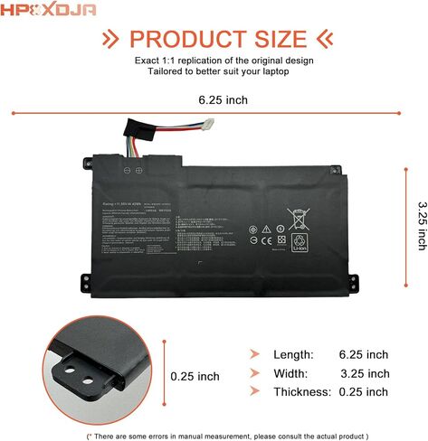 C31N1912 B31N1912 Laptop Battery Replacement for Asus VivoBook 14 E410M E410MA L410M L410MA E410KA E510MA E510KA F414MA L510MA R522MA E410MA-EK007TS EK018TS EK087T E410MA-EK991TS E510KA-EJ033TS in Kuwait