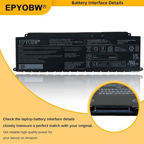 بطارية الكمبيوتر المحمول PS0104UA1BRS بقدرة 53 وات في الساعة متوافقة مع سلسلة Toshiba Dynabook Tecra A40-J A50-J G71C000ML110 P000834200 in Kuwait