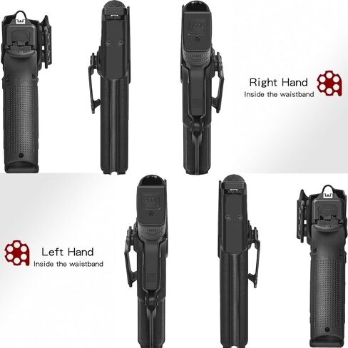 Amberide Glock 20/21 / 22 IWB Holster، Kydex-Boltaron داخل حزام الخصر لـ Glock 20 (10mm)، Glock 21 (.45 ACP) & Glock 22 (.40 S&W) مسدسات، الجيل 3-5، الاحتفاظ الآمن، 0-30 درجة غير قابلة للتعديل in Kuwait