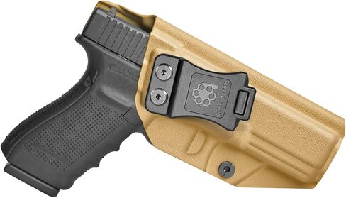 Amberide Glock 20/21 / 22 IWB Holster، Kydex-Boltaron داخل حزام الخصر لـ Glock 20 (10mm)، Glock 21 (.45 ACP) & Glock 22 (.40 S&W) مسدسات، الجيل 3-5، الاحتفاظ الآمن، 0-30 درجة غير قابلة للتعديل in Kuwait