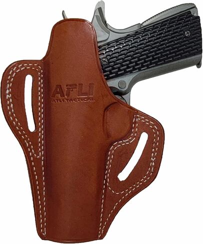 حافظة OWB 1911 مقاس 5 بوصات - حافظة جلدية بانكيك 1911 - تناسب جميع موديلات 1911 مع براميل مقاس 5 بوصات - من أجل Colt Kimber Rgr Taurus Springfield Browning CZ Remington Sig Armscor Norinco Pistols - 1911 Holsters in Kuwait