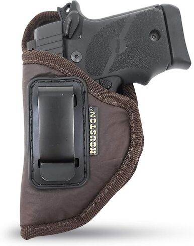 حافظة مسدس بحزام الخصر باللون البني للرجال/النساء لغلوك 43 و42، SIG P365، KAHR PM 45، MAKAROV، KELTEC PF9 / P11. حافظة مسدس مخفية مصنوعة من الجلد الصديق للبيئة مقاس 9 ملم. حافظات المسدس in Kuwait