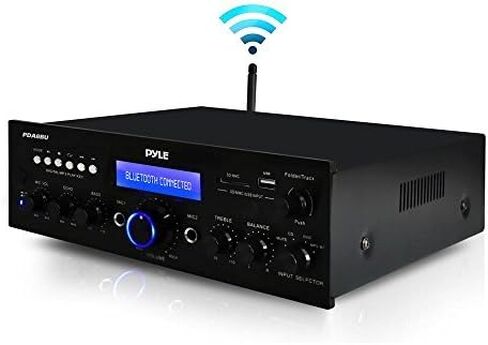 Pyle PDA6BU راديو بلوتوث USB AUX حزمة استقبال ستيريو مع 4x Kicker KB6000B 6.5 بوصة رف كتب كامل المدى مكبر صوت مقاوم للماء + 1x Enrock 50ft 16g سلك مكبر صوت in Saudi Arabia