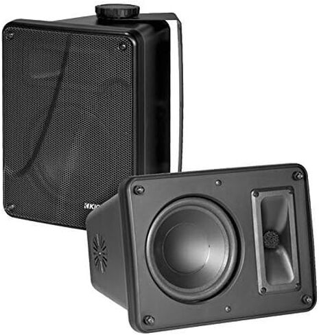 Pyle PDA6BU راديو بلوتوث USB AUX حزمة استقبال ستيريو مع 4x Kicker KB6000B 6.5 بوصة رف كتب كامل المدى مكبر صوت مقاوم للماء + 1x Enrock 50ft 16g سلك مكبر صوت in Saudi Arabia
