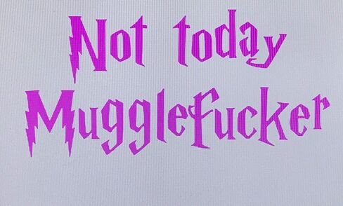 ملصق حائط من الفينيل Generic Cartat2s Not Today Mugglefucker | 7.75 بوصة × 4 بوصة | 12 لون | لطيف ومضحك | ملصق للكمبيوتر المحمول على شكل نافذة للكمبيوتر اللوحي (أسود) in Kuwait