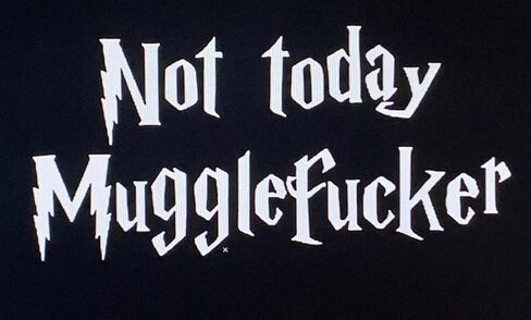 ملصق حائط من الفينيل Generic Cartat2s Not Today Mugglefucker | 7.75 بوصة × 4 بوصة | 12 لون | لطيف ومضحك | ملصق للكمبيوتر المحمول على شكل نافذة للكمبيوتر اللوحي (أسود) in Kuwait