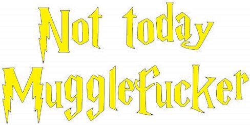ملصق حائط من الفينيل Generic Cartat2s Not Today Mugglefucker | 7.75 بوصة × 4 بوصة | 12 لون | لطيف ومضحك | ملصق للكمبيوتر المحمول على شكل نافذة للكمبيوتر اللوحي (أسود) in Kuwait