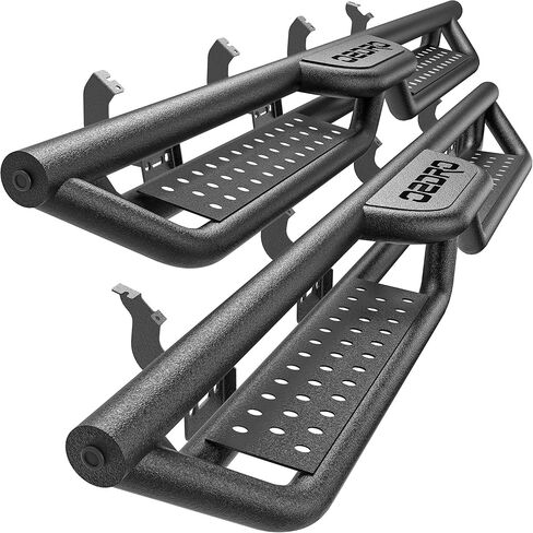 Running Boards Compatible with Toyota 4Runner 2010-2023 Trail Edition, 2014-2023 SR5/TRD Pro, Two-Stair Side Step Rail Drop Nerf Bars in Saudi Arabia