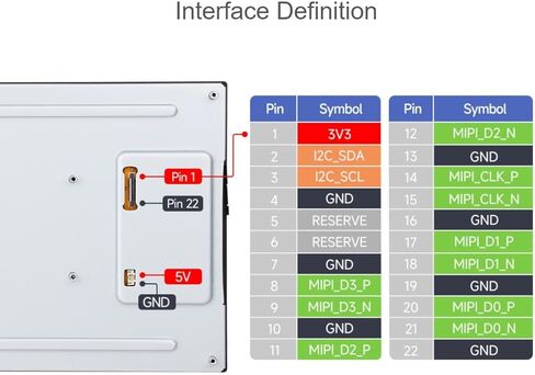 10.1inch DSI Capacitive Touch Display, 800×1280, IPS Panel, Optical Bonding Toughened Glass Panel, 10-Point Touch (10.1-DSI-Touch-A) in Saudi Arabia