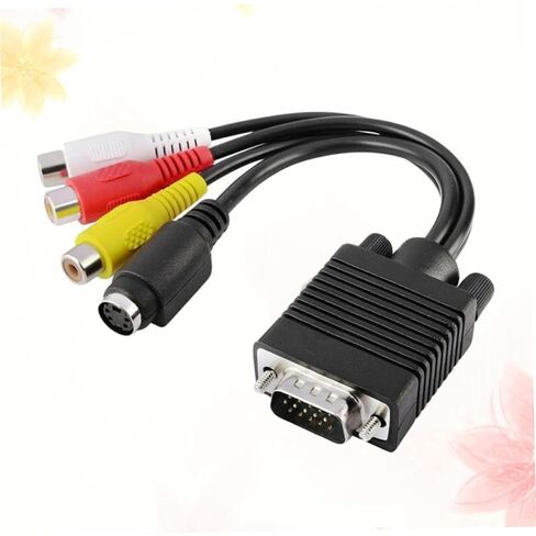 Vga to Cable Adapter Tv -Out Converter for Laptop Standard Vga Input Audio Line in Saudi Arabia