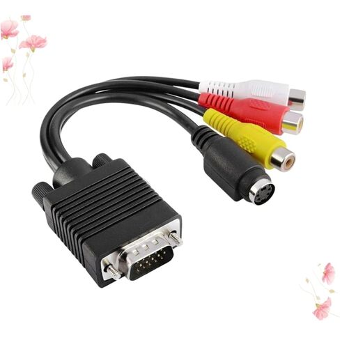 Vga to Cable Adapter Tv -Out Converter for Laptop Standard Vga Input Audio Line in Saudi Arabia