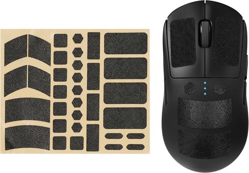kwmobile Grip Tape for Universal Wireless Mouse Gaming Mouse Grip Tape - Non-Slip Faux Leather Sticker Set - Gamer Grip for PC Mouse Game Controllers or Remote - Anti-Slip Gaming in Kuwait