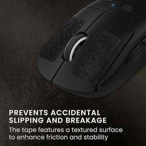 kwmobile Grip Tape for Universal Wireless Mouse Gaming Mouse Grip Tape - Non-Slip Faux Leather Sticker Set - Gamer Grip for PC Mouse Game Controllers or Remote - Anti-Slip Gaming in Kuwait