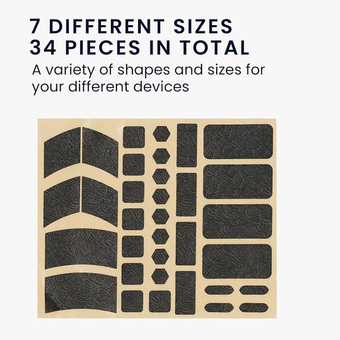 kwmobile Grip Tape for Universal Wireless Mouse Gaming Mouse Grip Tape - Non-Slip Faux Leather Sticker Set - Gamer Grip for PC Mouse Game Controllers or Remote - Anti-Slip Gaming in Kuwait