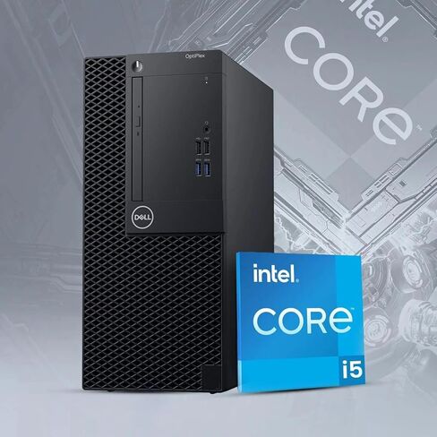 كمبيوتر سطح المكتب Dell Optiplex 3060 Mini Tower - Intel Core i5-8500 الجيل الثامن 3.0 جيجا هرتز - ذاكرة وصول عشوائي DDR4 سعة 16 جيجابايت - SSD سعة 256 جيجابايت - محرك أقراص ثابتة سعة 1 تيرابايت - شاشة جديدة مقاس 24 بوصة - شبكة WiFi مدمجة - Window 11 Pro  in Saudi Arabia