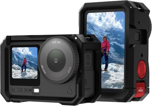 قفص معدني من BRDRC لـ DJI Osmo Action 6، جراب واقٍ وغطاء إطاري ممتاز وواقي من الألومنيوم لملحقات DJI Osmo Action 6 in Saudi Arabia