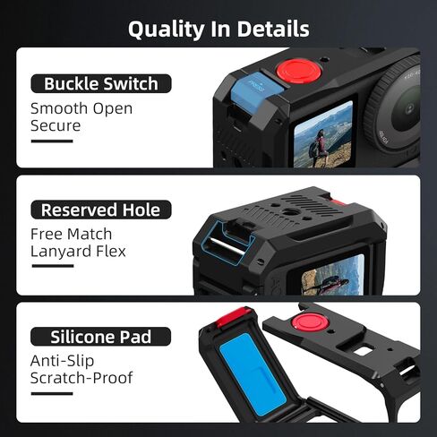 قفص معدني من BRDRC لـ DJI Osmo Action 6، جراب واقٍ وغطاء إطاري ممتاز وواقي من الألومنيوم لملحقات DJI Osmo Action 6 in Saudi Arabia
