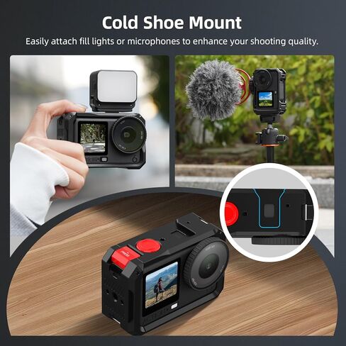 قفص معدني من BRDRC لـ DJI Osmo Action 6، جراب واقٍ وغطاء إطاري ممتاز وواقي من الألومنيوم لملحقات DJI Osmo Action 6 in Saudi Arabia