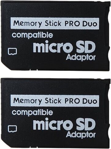 Homesweet 2 حزمة محول عصا الذاكرة لـ PSP 1000/2000/3000، لكاميرا S * Ony وكاميرا Handycam، Micro SD إلى بطاقة Memory Stick Pro Duo MagicGate in Kuwait