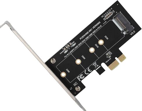 بطاقة محول Greensen Pcie إلى M.2 Nvme، هيكل معدني Pcie X1 Nme Adapr، Adaptador Pcie Nme M.2 لنقل البيانات بسرعة عالية، يدعم M Key Nvme Ssds للألعاب ومحطات العمل in Kuwait