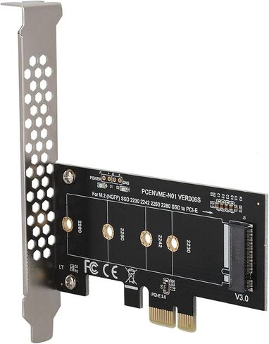 بطاقة محول Greensen Pcie إلى M.2 Nvme، هيكل معدني Pcie X1 Nme Adapr، Adaptador Pcie Nme M.2 لنقل البيانات بسرعة عالية، يدعم M Key Nvme Ssds للألعاب ومحطات العمل in Kuwait