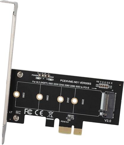 بطاقة محول Greensen Pcie إلى M.2 Nvme، هيكل معدني Pcie X1 Nme Adapr، Adaptador Pcie Nme M.2 لنقل البيانات بسرعة عالية، يدعم M Key Nvme Ssds للألعاب ومحطات العمل in Kuwait