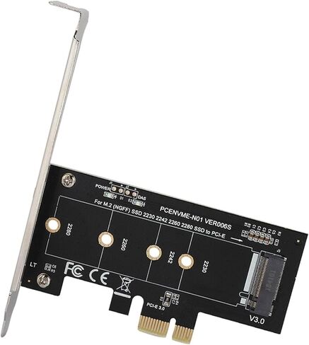 بطاقة محول Greensen Pcie إلى M.2 Nvme، هيكل معدني Pcie X1 Nme Adapr، Adaptador Pcie Nme M.2 لنقل البيانات بسرعة عالية، يدعم M Key Nvme Ssds للألعاب ومحطات العمل in Kuwait