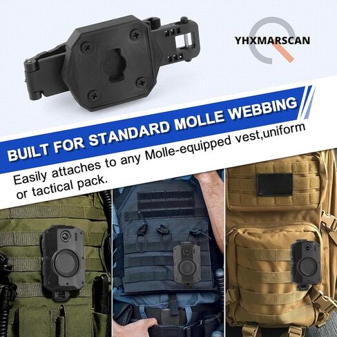 Molle Camera Mount for Axon Taser Body Camera 2, 3 and 4 Lightweight Aluminum Alloy Molle Holder for Uniform and Tactical Vest(Single) in Kuwait