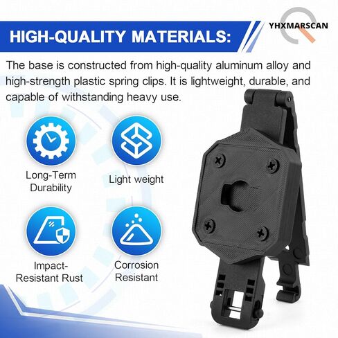 Molle Camera Mount for Axon Taser Body Camera 2, 3 and 4 Lightweight Aluminum Alloy Molle Holder for Uniform and Tactical Vest(Single) in Kuwait