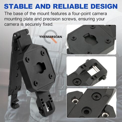 Molle Camera Mount for Axon Taser Body Camera 2, 3 and 4 Lightweight Aluminum Alloy Molle Holder for Uniform and Tactical Vest(Single) in Kuwait