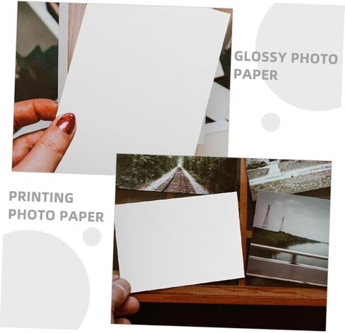 Homoyoyo 100pcs High-gloss Photo Paper Diy Printing Sheets Printer Paper Photo Printing Sheets Photographic Printer in Saudi Arabia