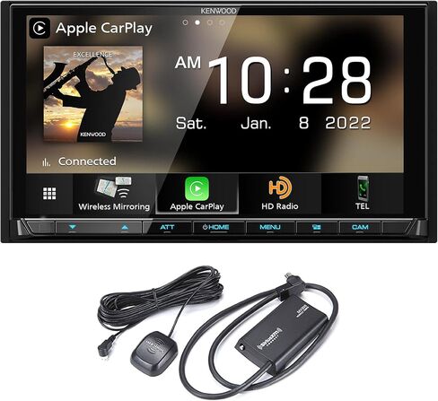 KENWOOD DMX958XR EXCELON Reference 6.8" Full HD Capacitive Touchscreen Car Stereo Receiver | Plus SiriusXM SXV300V1 Satellite Radio Vehicle Tuner in Saudi Arabia