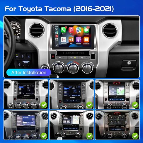 ستيريو راديو السيارة لسيارة Toyota Tundra 2014-2021، 8 Core، Android 14، وحدة رئيسية مع Carplay اللاسلكي وAndroid Auto، بلوتوث، التحكم الصوتي، شاشة لمس عالية الدقة 9 بوصات، AM/FM/RDS، كاميرا احتياطية، SWC in Kuwait