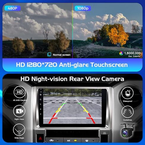 ستيريو راديو السيارة لسيارة Toyota Tundra 2014-2021، 8 Core، Android 14، وحدة رئيسية مع Carplay اللاسلكي وAndroid Auto، بلوتوث، التحكم الصوتي، شاشة لمس عالية الدقة 9 بوصات، AM/FM/RDS، كاميرا احتياطية، SWC in Kuwait