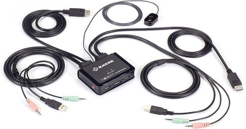 شبكة الصندوق الأسود - KV62-CBL - 2port 4k60 Displayport Cable Kvm Switch in Saudi Arabia