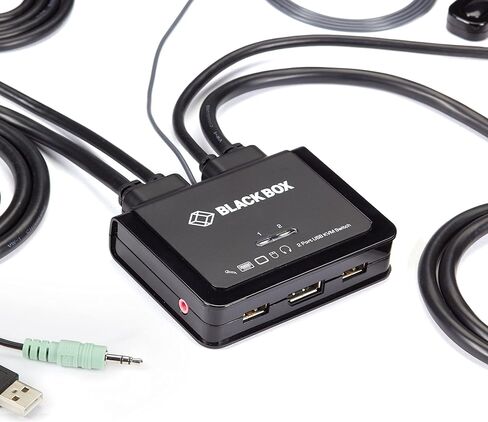 شبكة الصندوق الأسود - KV62-CBL - 2port 4k60 Displayport Cable Kvm Switch in Saudi Arabia