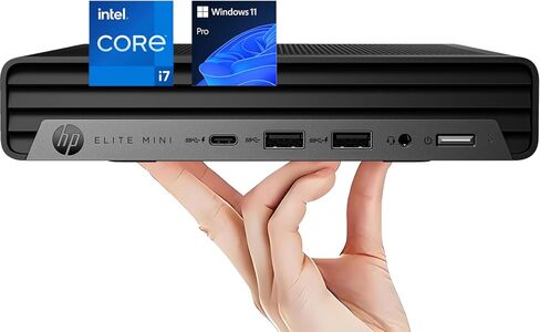 كمبيوتر HP Elite 600 G9 Mini Business Desktop، Intel Core i7-13700T (16-Core، حتى 4.9 جيجا هرتز)، ذاكرة الوصول العشوائي DDR5 سعة 16 جيجابايت، 1 تيرابايت SSD، Wi-Fi 6، HDMI، DP، RJ45، Windows 11 Pro (متجدد) in Kuwait