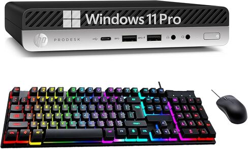 كمبيوتر مكتبي صغير HP Prodesk 600 G3، مع معالج Core i5-6500 (3.2 جيجا هرتز-3.6 جيجا هرتز)، ذاكرة وصول عشوائي DDR4 سعة 16 جيجا بايت، 256 SSD، USB WiFi+BT، لوحة مفاتيح وماوس، Windows 11 Pro (متجدد) in Kuwait