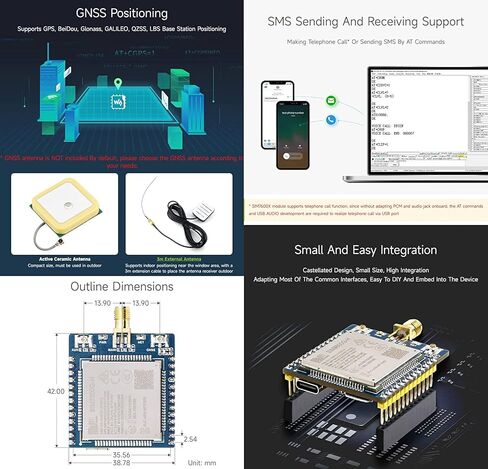 تدعم وحدة الاتصال SIM7600G-H 4G النطاقات المتعددة المتوافقة مع 4G/3G/2G مع تحديد المواقع GNSS @XYGStudy (وحدة SIM7600G-H 4G) in Kuwait