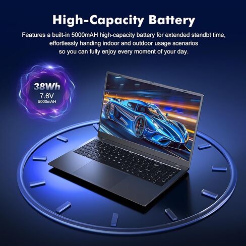 كمبيوتر محمول 15.6 بوصة، معالج Pentium Gold (يصل إلى 3.4 جيجا هرتز)، ذاكرة الوصول العشوائي 8 جيجابايت، 256 جيجابايت SSD، شاشة 1080P IPS FHD، WIFI5، BT5، Type-C، USB 3.2، HDMI، Office Suite، كمبيوتر محمول Win11 للأعمال والطلاب in Kuwait