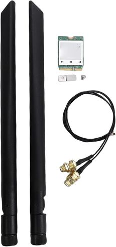 Yoidesu WiFi 7 M.2 Network Card, 5.8Gbps Wireless Network Adapter with Dual Antennas 4K QAM Technology, Support 2.4GHz 5GHz 6GHz Triple Band for Wins 11 Laptops in Saudi Arabia