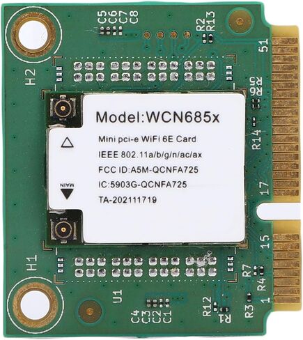 محول لاسلكي VBESTLIFE WiFi 6E 6 جيجا هرتز Mini PCIe، بلوتوث 5.3 ثلاثي الموجات 6 جيجا هرتز 5 جيجا هرتز 2.4 جيجا هرتز محول الكمبيوتر اللاسلكي المدمج في هوائي، دعم OFDMA، MU MIMO in Saudi Arabia