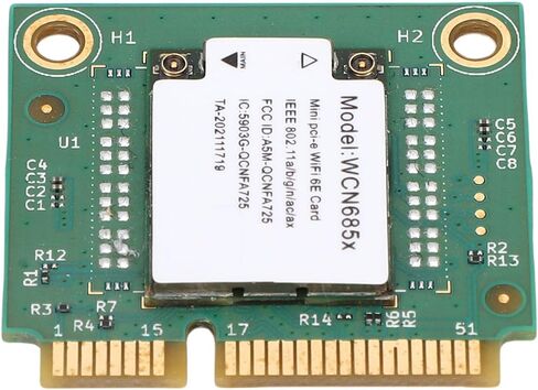 محول لاسلكي VBESTLIFE WiFi 6E 6 جيجا هرتز Mini PCIe، بلوتوث 5.3 ثلاثي الموجات 6 جيجا هرتز 5 جيجا هرتز 2.4 جيجا هرتز محول الكمبيوتر اللاسلكي المدمج في هوائي، دعم OFDMA، MU MIMO in Saudi Arabia