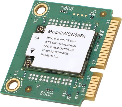 محول لاسلكي VBESTLIFE WiFi 6E 6 جيجا هرتز Mini PCIe، بلوتوث 5.3 ثلاثي الموجات 6 جيجا هرتز 5 جيجا هرتز 2.4 جيجا هرتز محول الكمبيوتر اللاسلكي المدمج في هوائي، دعم OFDMA، MU MIMO in Saudi Arabia
