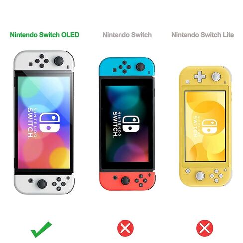 حافظة COMCOOL قابلة للإرساء لجهاز Nintendo Switch Oled - [حماية من السقوط من الدرجة العسكرية بطول 9 أقدام] [مع واقي شاشة من الزجاج المقسى ومقابض الإبهام] غطاء واقٍ لجهاز Nintendo Switch Oled - أزرق فاتح in Kuwait