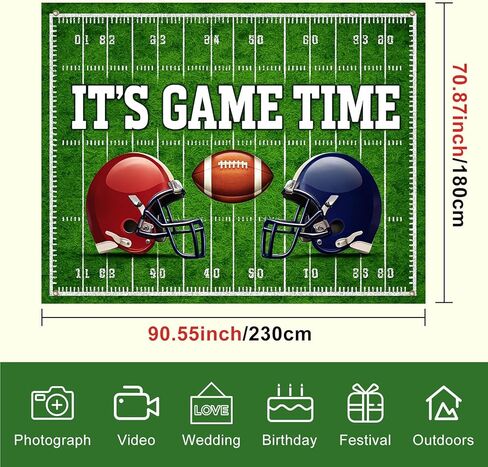 Super Bowl Party Backdrop Football Game Day Photo Background 8x6ft Big Game Watch Party Sports Theme Football Party Decoration Backdrop Banner for Super Bowl Sunday Indoor Event Celebration in Saudi Arabia