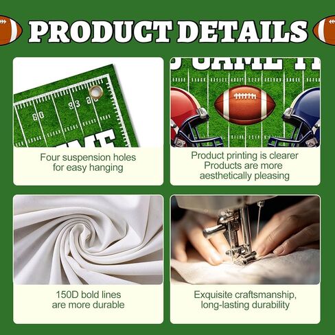 Super Bowl Party Backdrop Football Game Day Photo Background 8x6ft Big Game Watch Party Sports Theme Football Party Decoration Backdrop Banner for Super Bowl Sunday Indoor Event Celebration in Saudi Arabia
