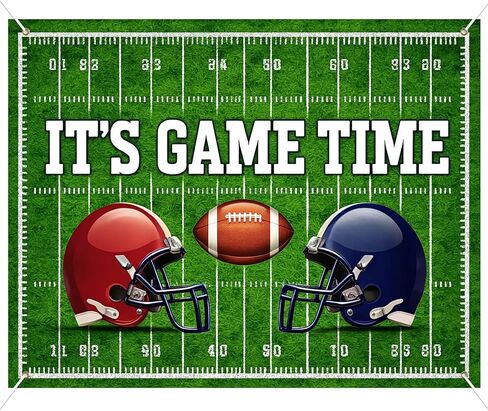 Super Bowl Party Backdrop Football Game Day Photo Background 8x6ft Big Game Watch Party Sports Theme Football Party Decoration Backdrop Banner for Super Bowl Sunday Indoor Event Celebration in Saudi Arabia